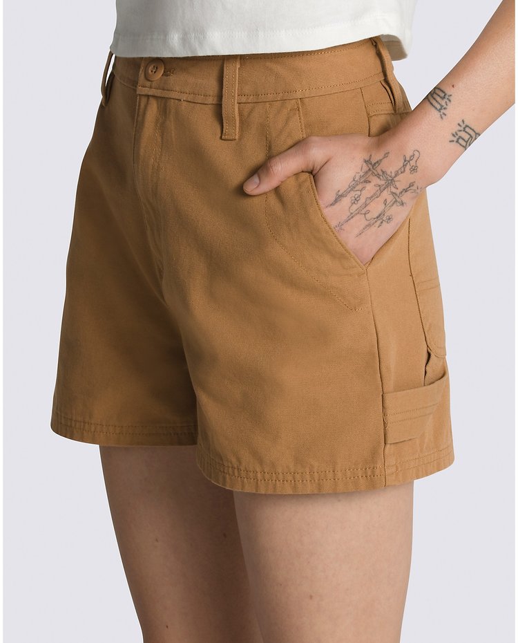 Vans Women's Ground Work Shorts | Tobacco Brown