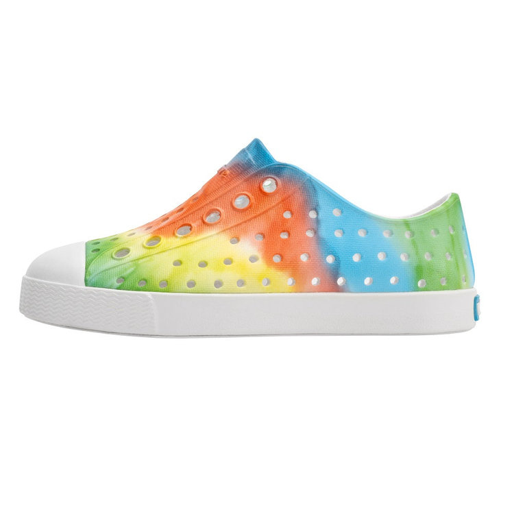 Native Native Jefferson Child | Shell White/ Shell White/ Rainbow Tie Dye