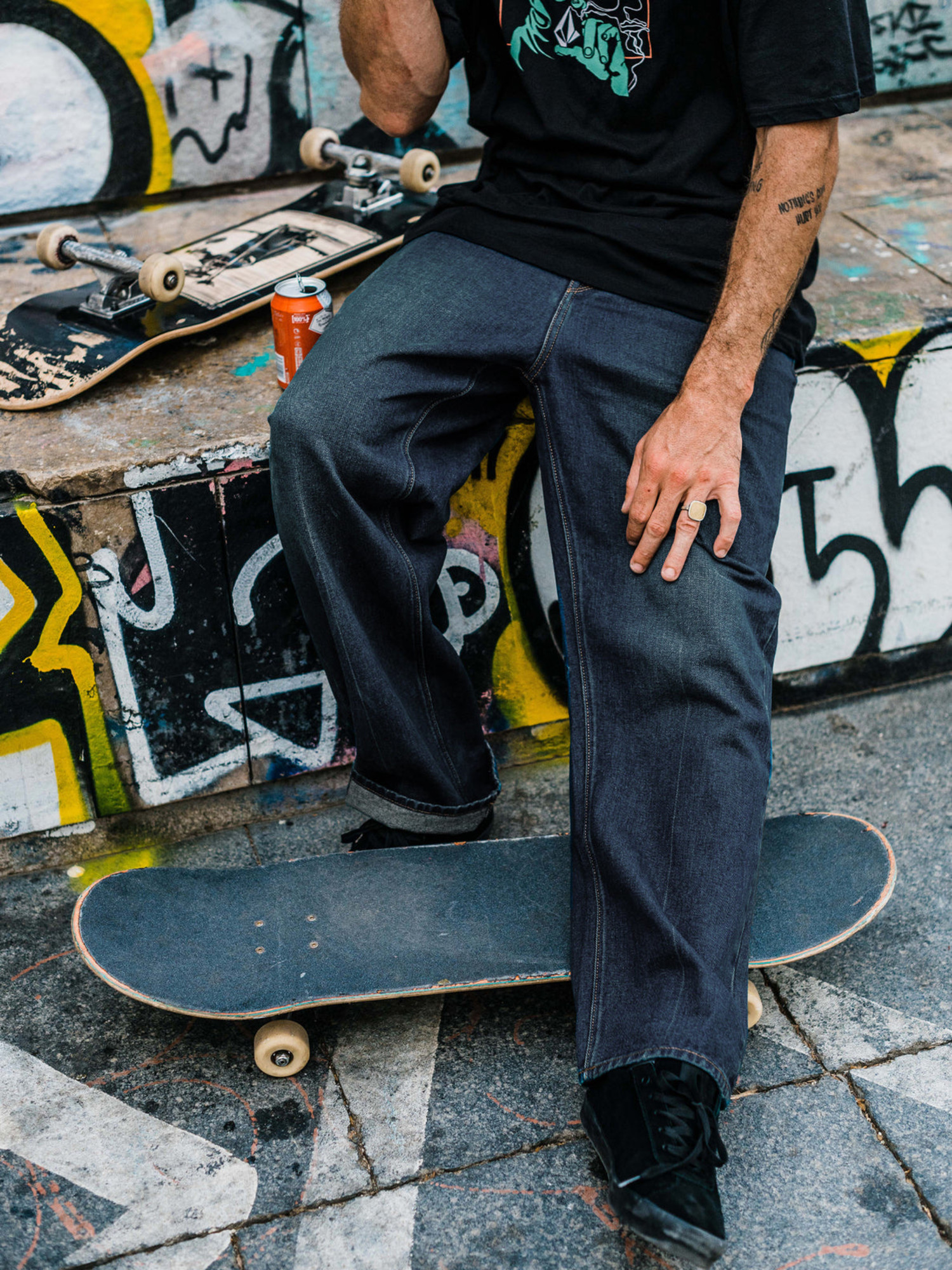 Volcom Billow Tapered Fit Jeans | High Time Blue - Shop Now