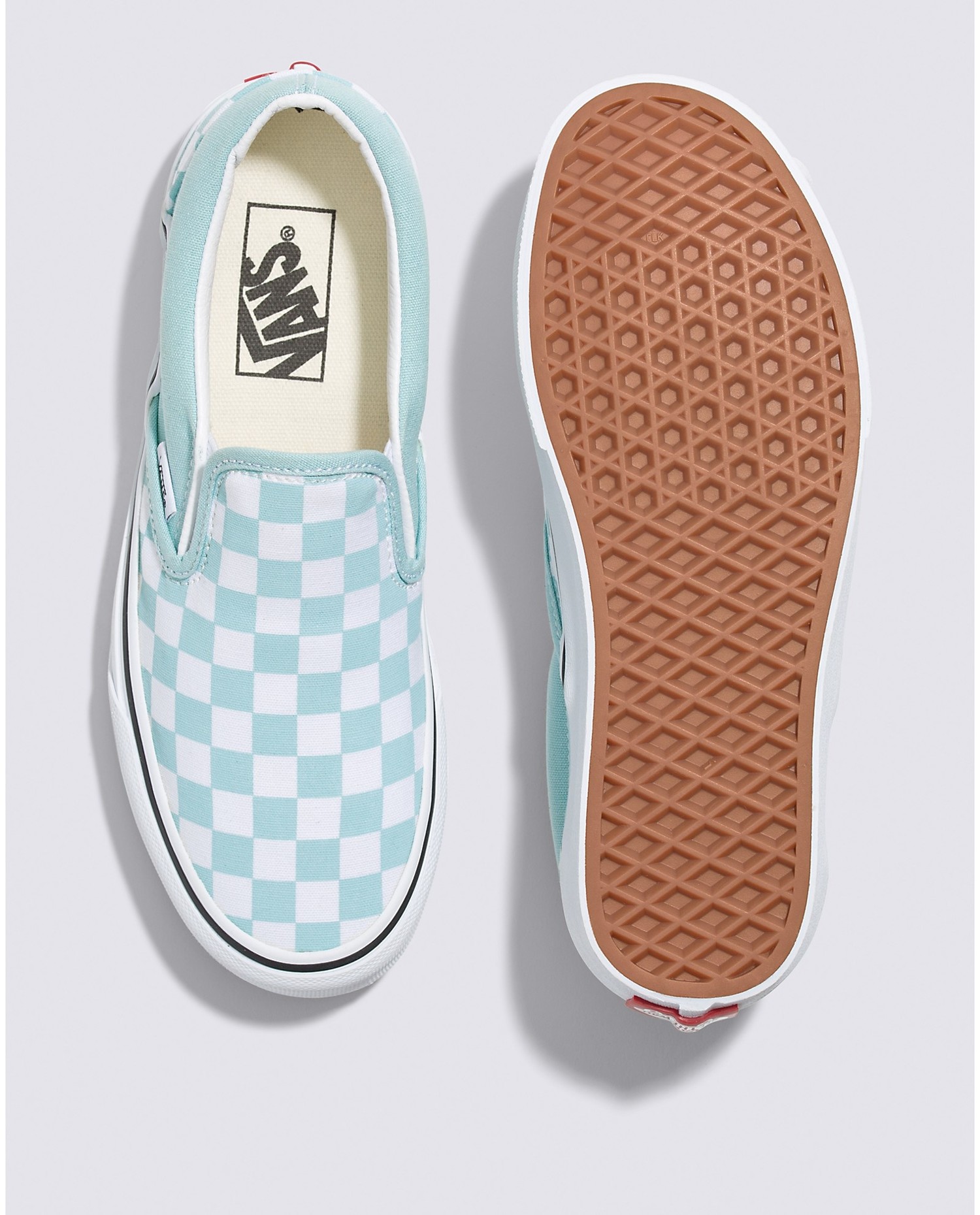 Vans Kids Checkerboard Classic Slip On Shoes Canal Blue Shop Now The Choice Shop