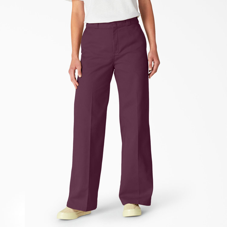 Dickies Dickies Women's Wide Leg Twill Pants | Grape Wine