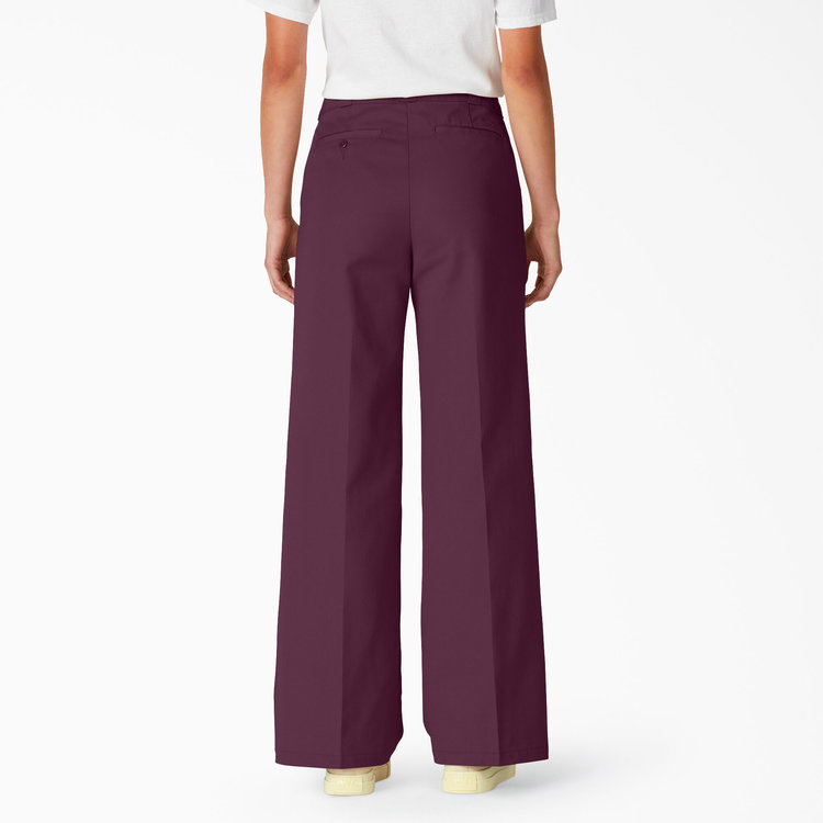 Dickies Dickies Women's Wide Leg Twill Pants | Grape Wine