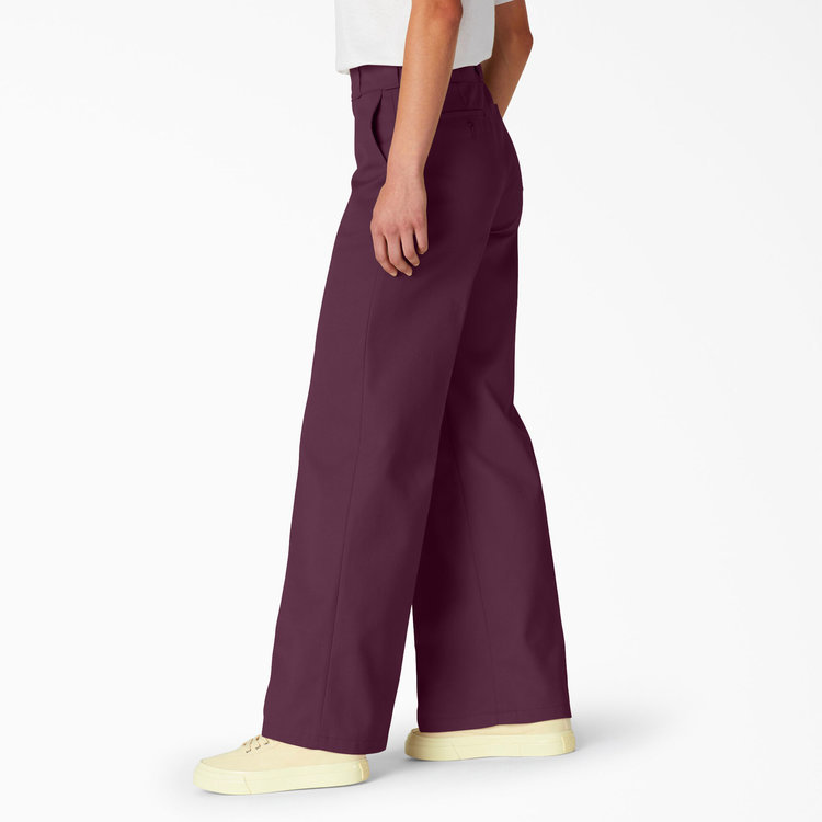 Dickies Dickies Women's Wide Leg Twill Pants | Grape Wine