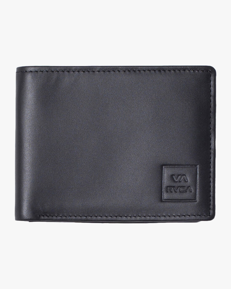 RVCA RVCA Cedar Bi-Fold Leather Wallet | Black