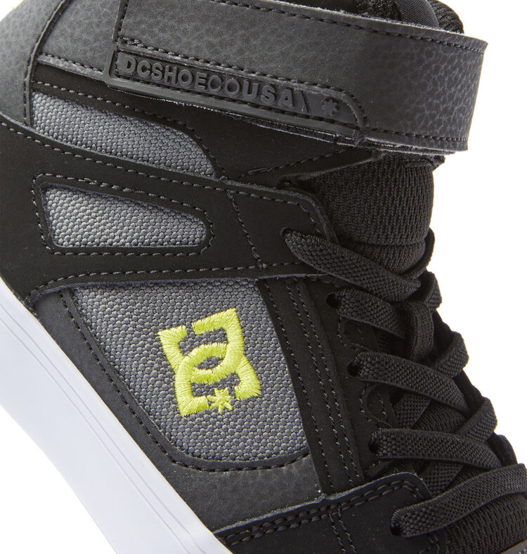 DC DC Pure High-Top | Black/Soft Lime