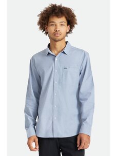 Brixton Charter Oxford Long Sleeve Woven | Light Blue Chambray