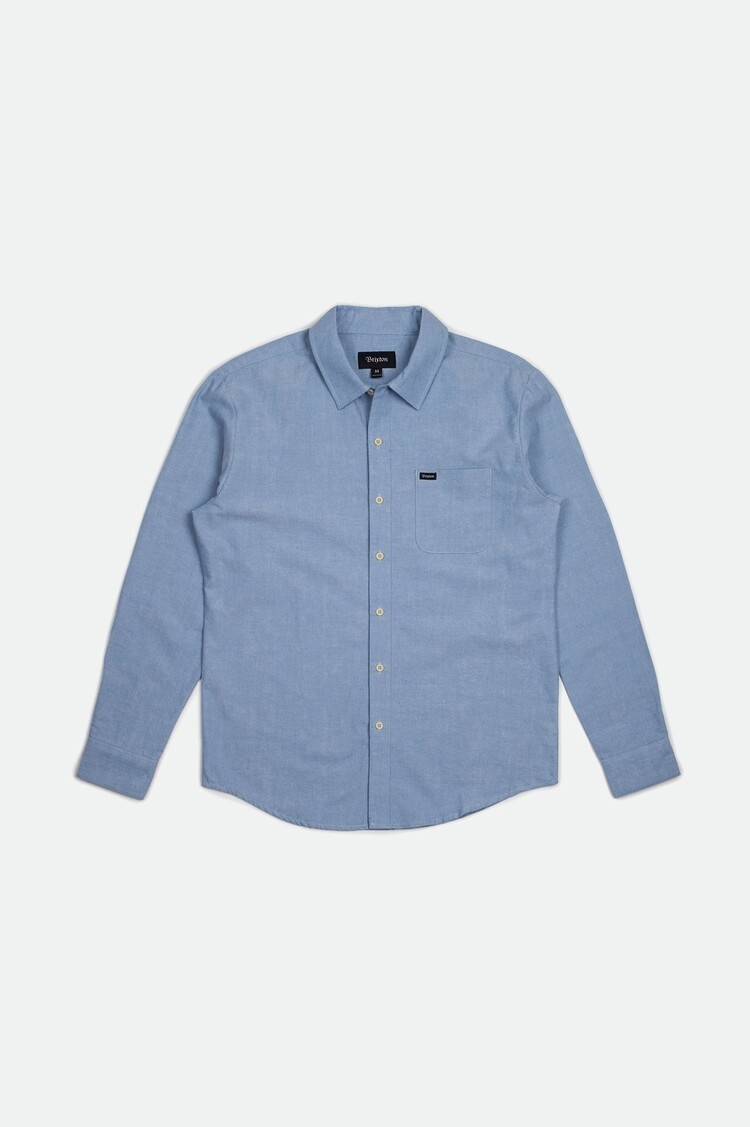 Brixton Brixton Charter Oxford Long Sleeve Woven | Light Blue Chambray