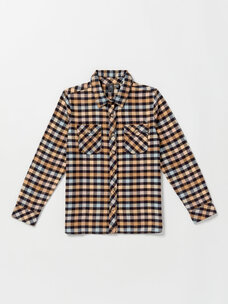 Volcom Volcom Girls' Getting Rad Plaid Long Sleeve Shirt | Winter Orchid