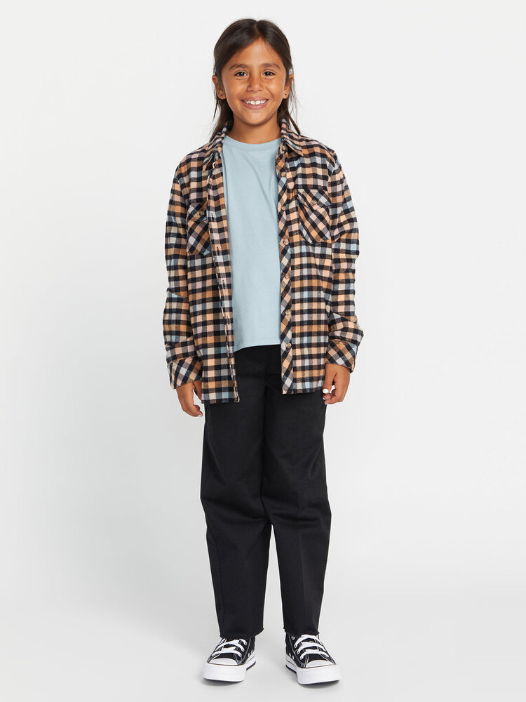 Volcom Volcom Girls' Getting Rad Plaid Long Sleeve Shirt | Winter Orchid