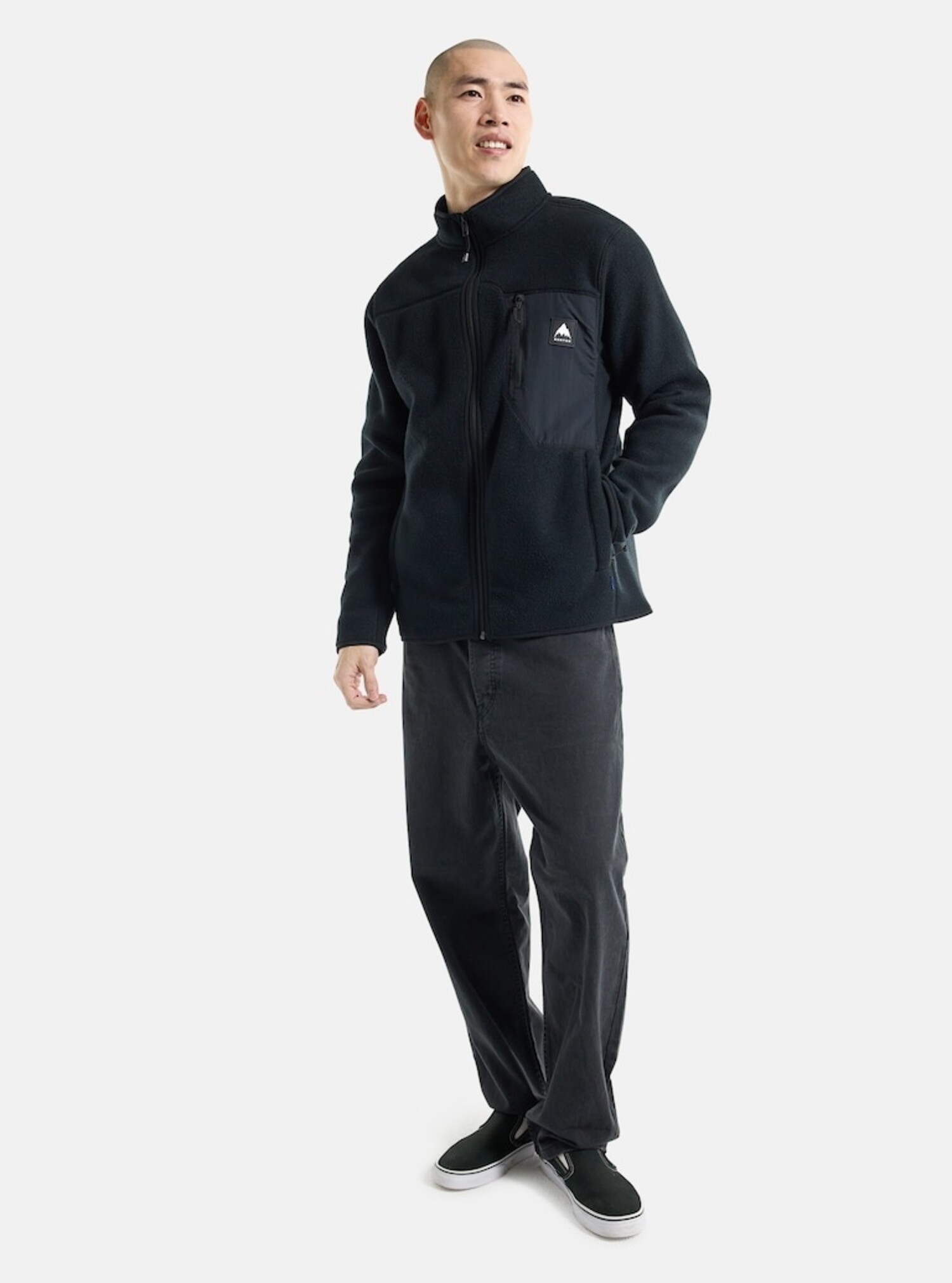 Zip Front Fleece Jacket-Cotton /Spandex Blend, Black, X-Large : :  Clothing, Shoes & Accessories