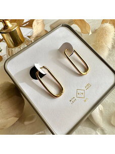 Pika & Bear VAALER Paperclip Style Hoops | Gold Vermeil