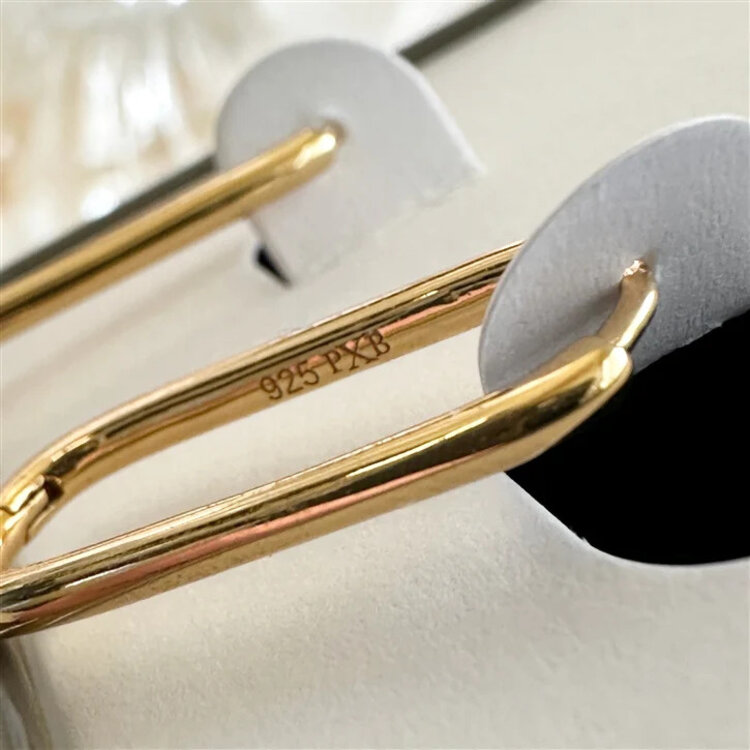 Pika & Bear VAALER Paperclip Style Hoops | Gold Vermeil
