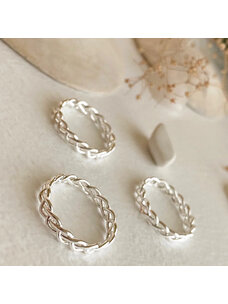 Pika & Bear Shelia Braided Ring | Silver