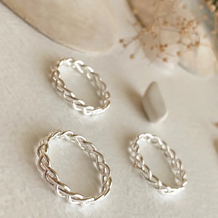 Pika & Bear Pika & Bear Shelia Braided Ring | Silver