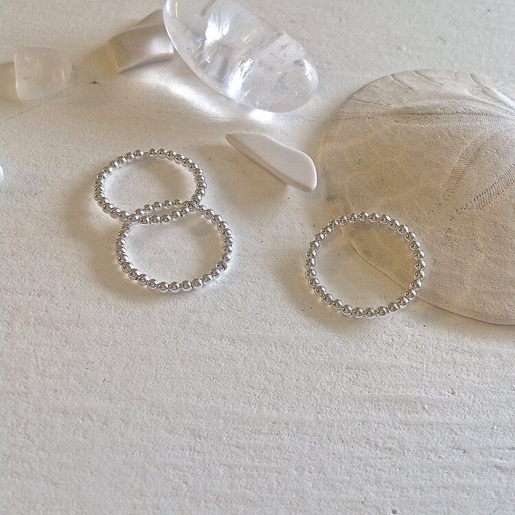 Pika & Bear Pika & Bear Nala Spinning Ball Ring Ss | Silver