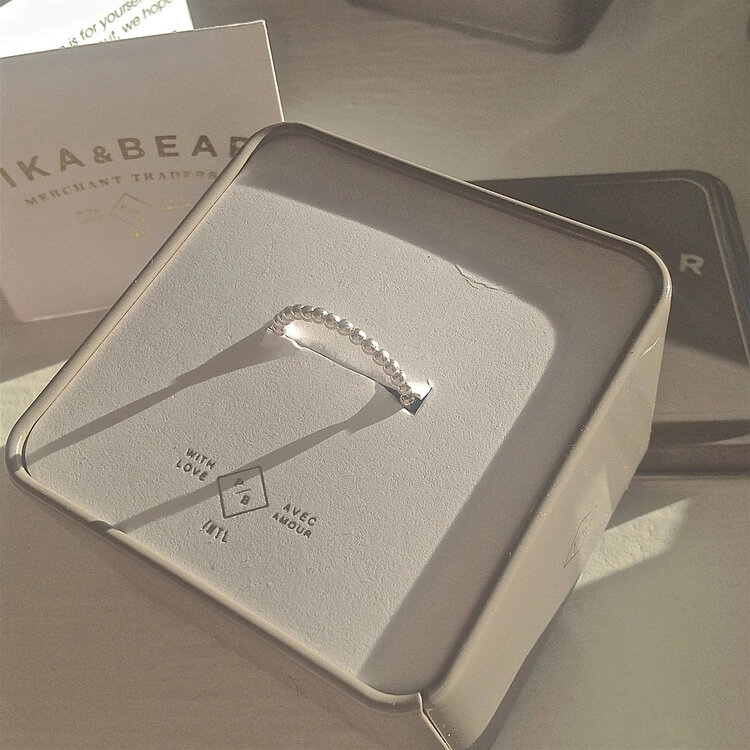 Pika & Bear Pika & Bear Nala Spinning Ball Ring Ss | Silver