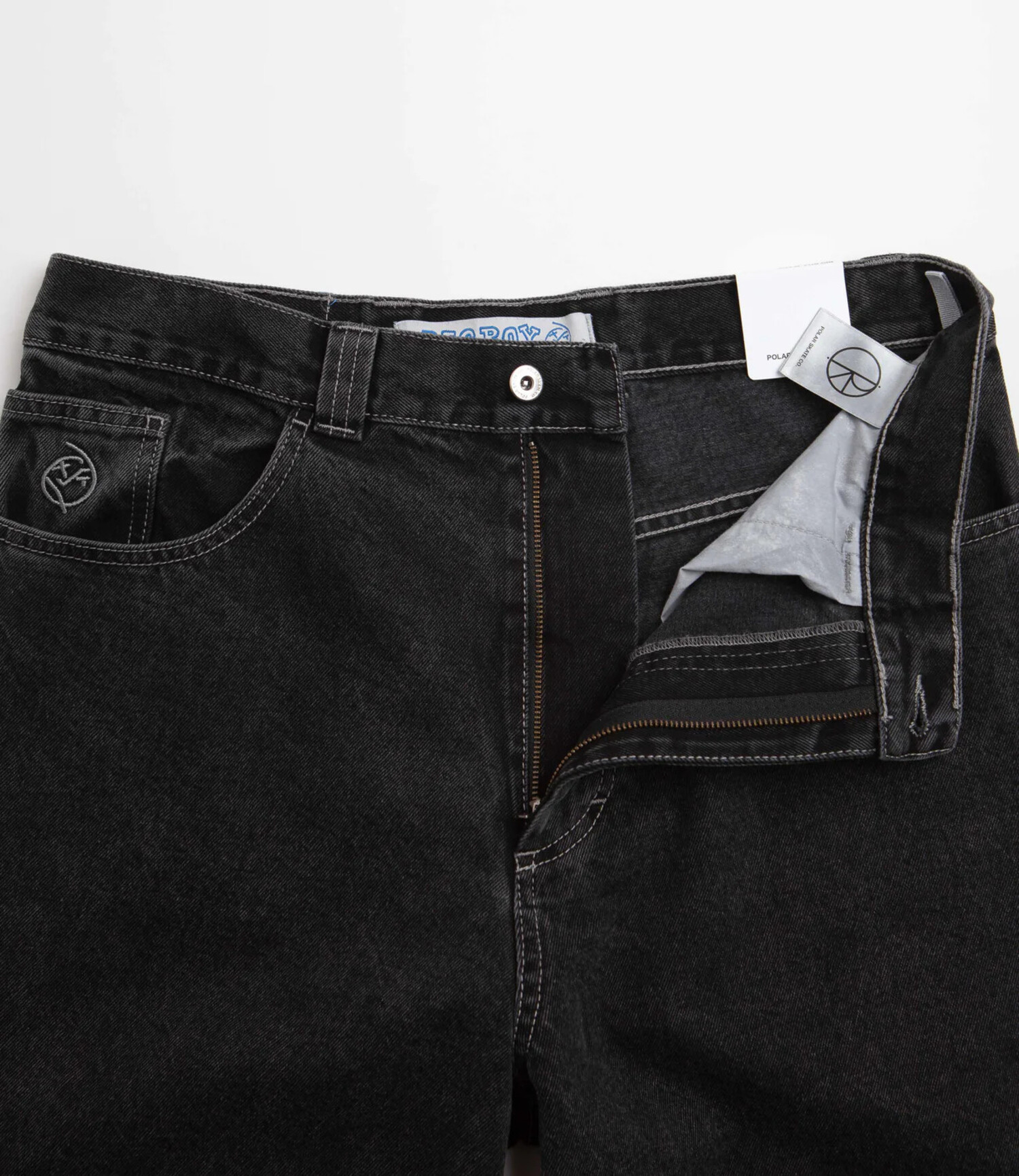 POLAR BIG BOY JEANS SILVER BLACK - The Choice Shop