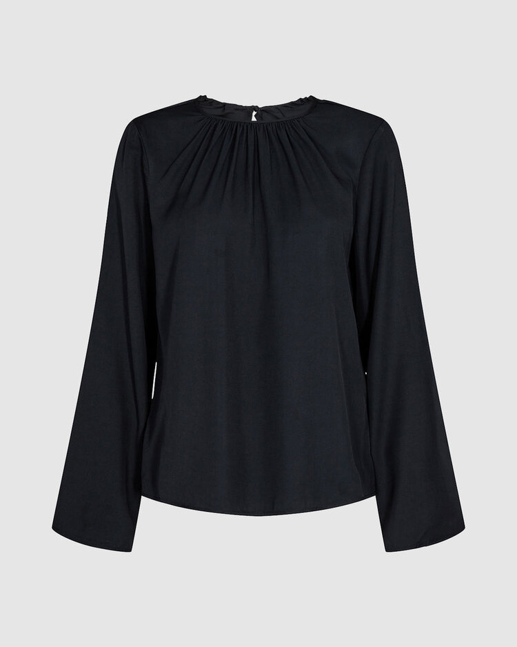 Minimum Minimum Elisas 9949 Long Sleeved Blouse | Black
