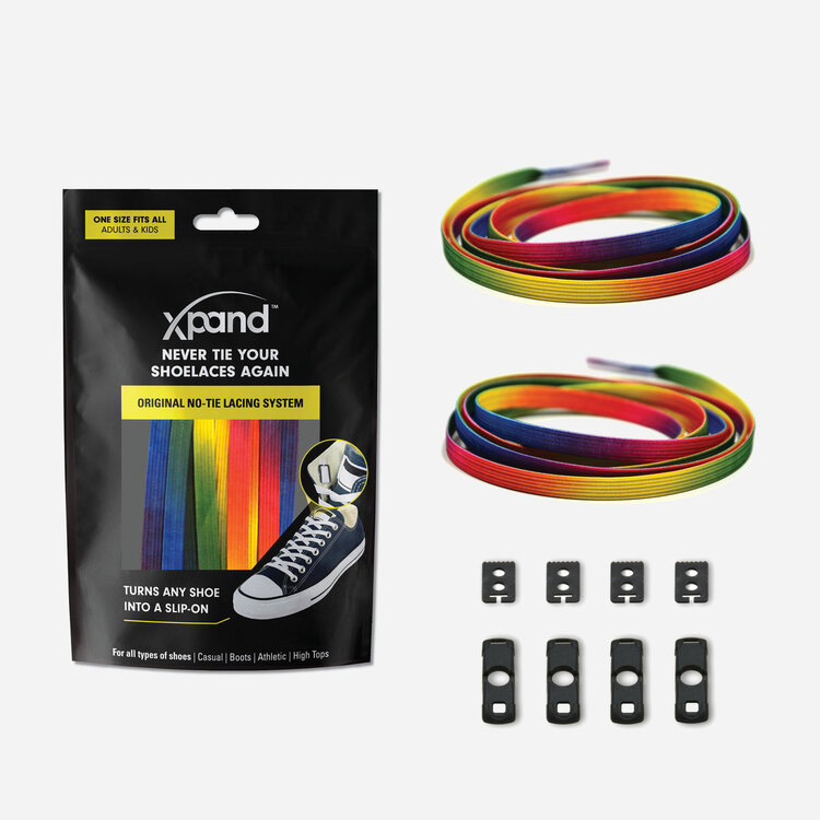 Xpand Original No-Tie Lacing System | Rainbow