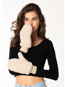 C'est Moi C'est Moi Teddy Mittens | Tan | One Size