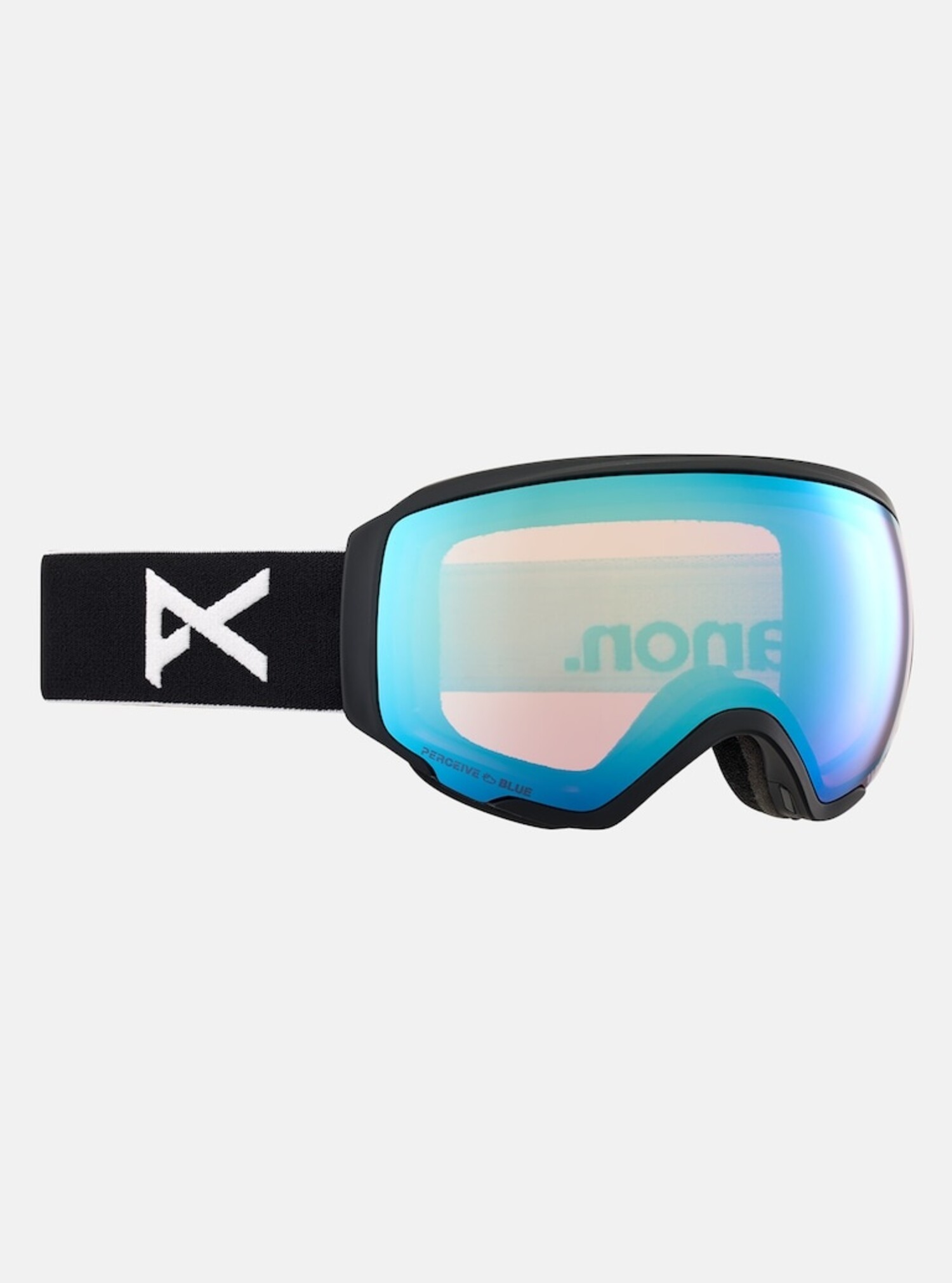 Anon Anon WM1 Goggles + Bonus Lens + MFI Face Mask | Black/Perceive  Variable Blue/Perceive Cloudy Pink