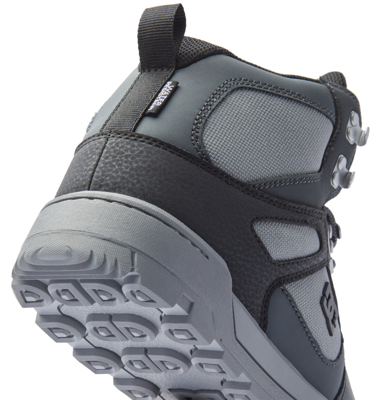DC Men s Pure High Top Water Resistant Winter Boots Black Grey Black The Choice Shop