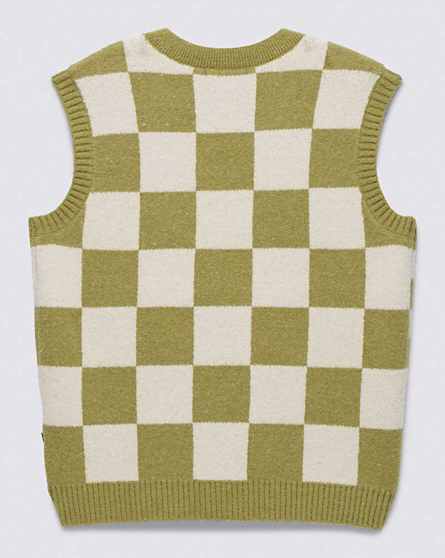 Vans Courtyard Checker Sweater Vest | Green Olive