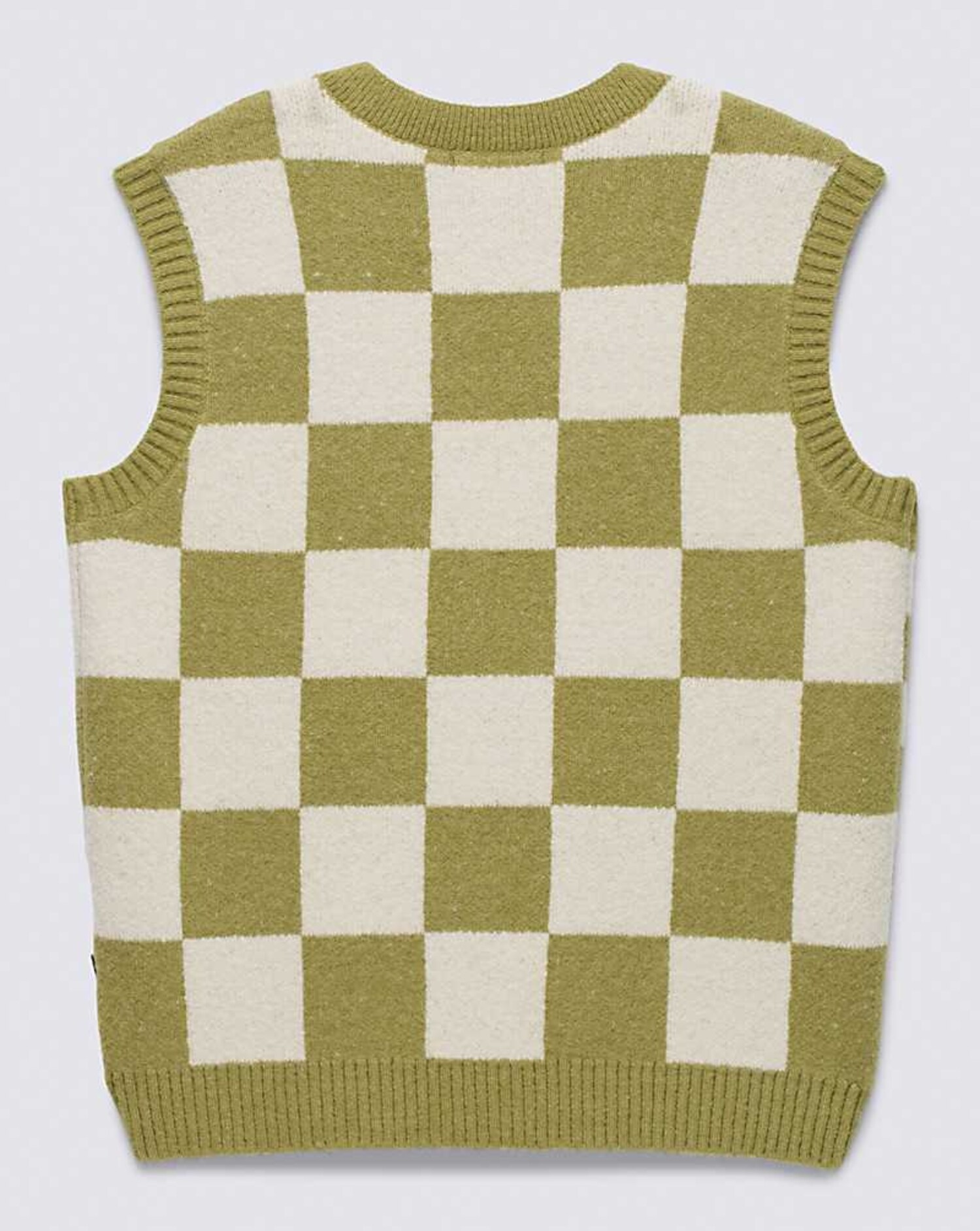 Vans Courtyard Checker Sweater Vest Green Olive Shop Now The