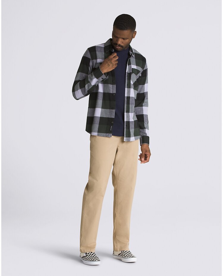 Vans Vans Box Flannel Long Sleeve Buttondown Shirt | Deep Forest/Languid Lavender