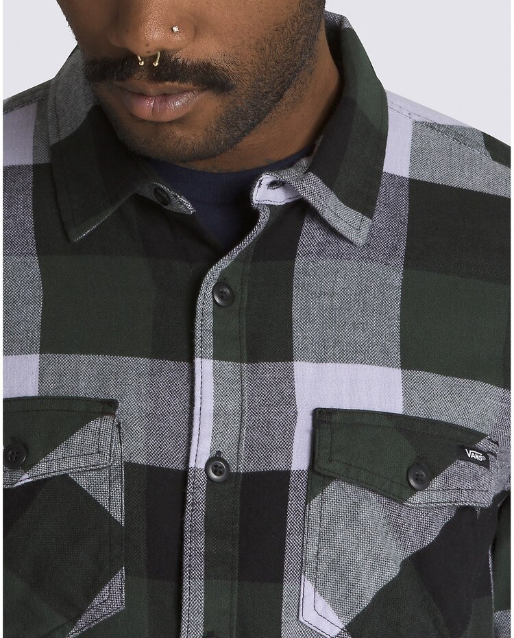 Vans Vans Box Flannel Long Sleeve Buttondown Shirt | Deep Forest/Languid Lavender