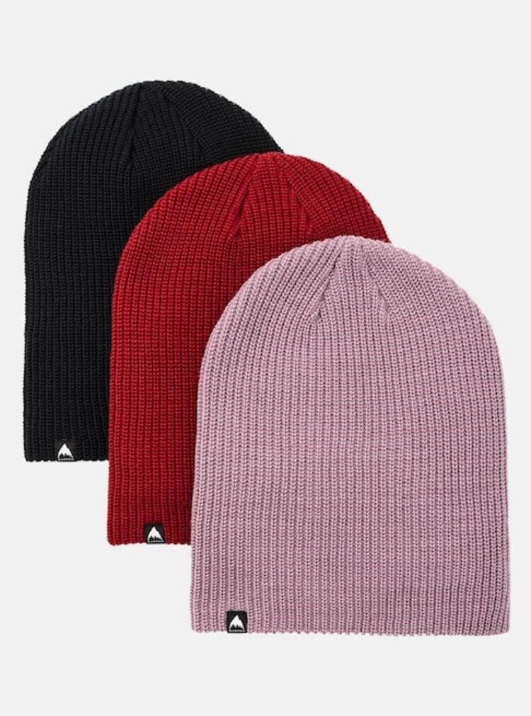 Burton Burton Recycled DND Beanie (3 Pack) | True Black / Sun Dried Tomato / Elderberry