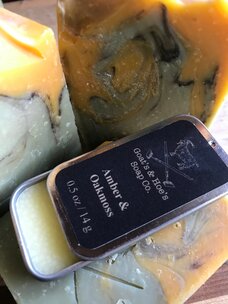 Goats & Hoes Soap Co. Solid Cologne | Amber and Oakmoss