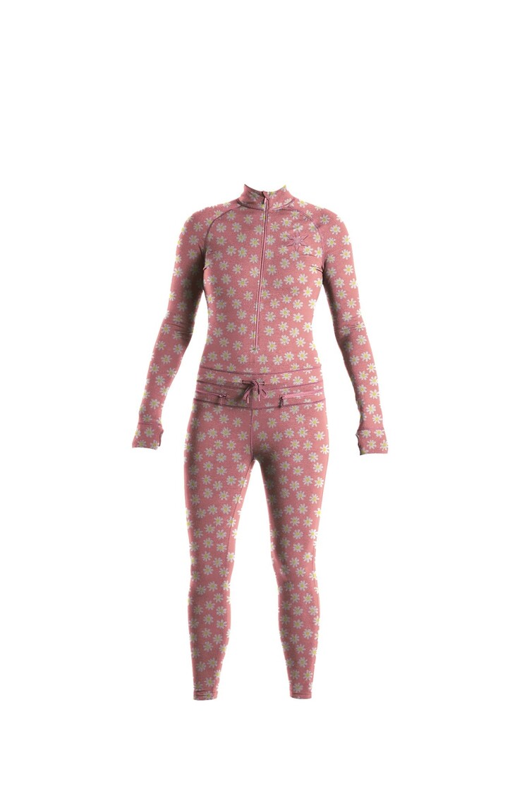 Airblaster Airblaster Women's Hoodless Ninja Suit  | Rose Quartz Daisy