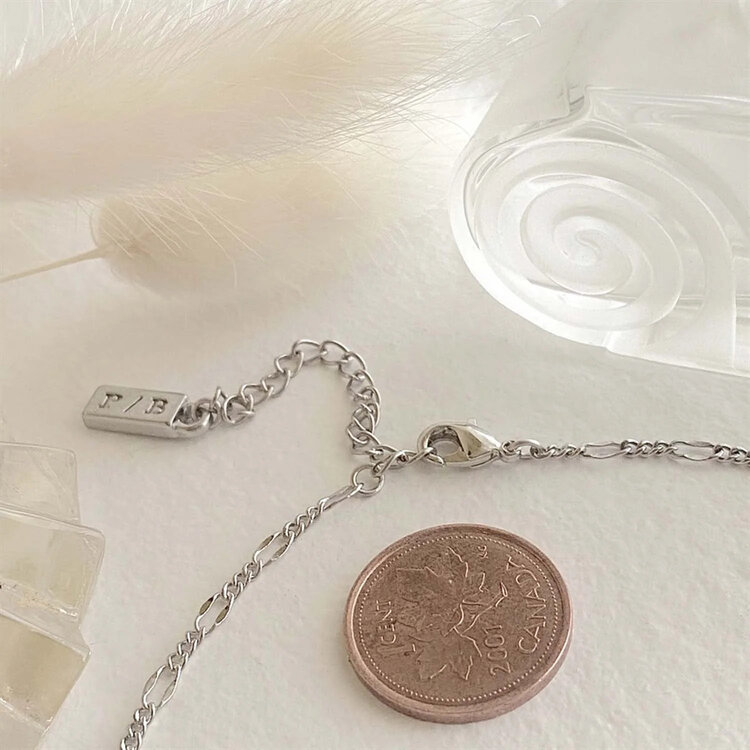 Pika & Bear Figaro Flat Link Chain Bracelet | Silver