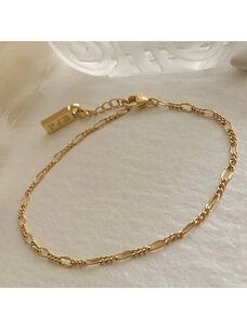 Pika & Bear Pika & Bear Figaro Flat Link Chain Bracelet | Gold