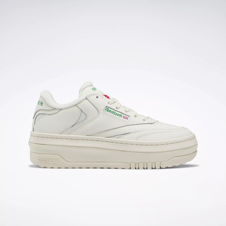 Reebok Women's Club C Extra | Chalk/Chalk/Glen Green
