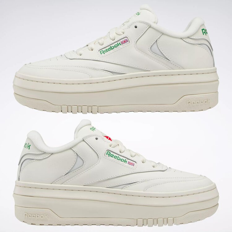 Reebok Women's Club C Extra | Chalk/Chalk/Glen Green