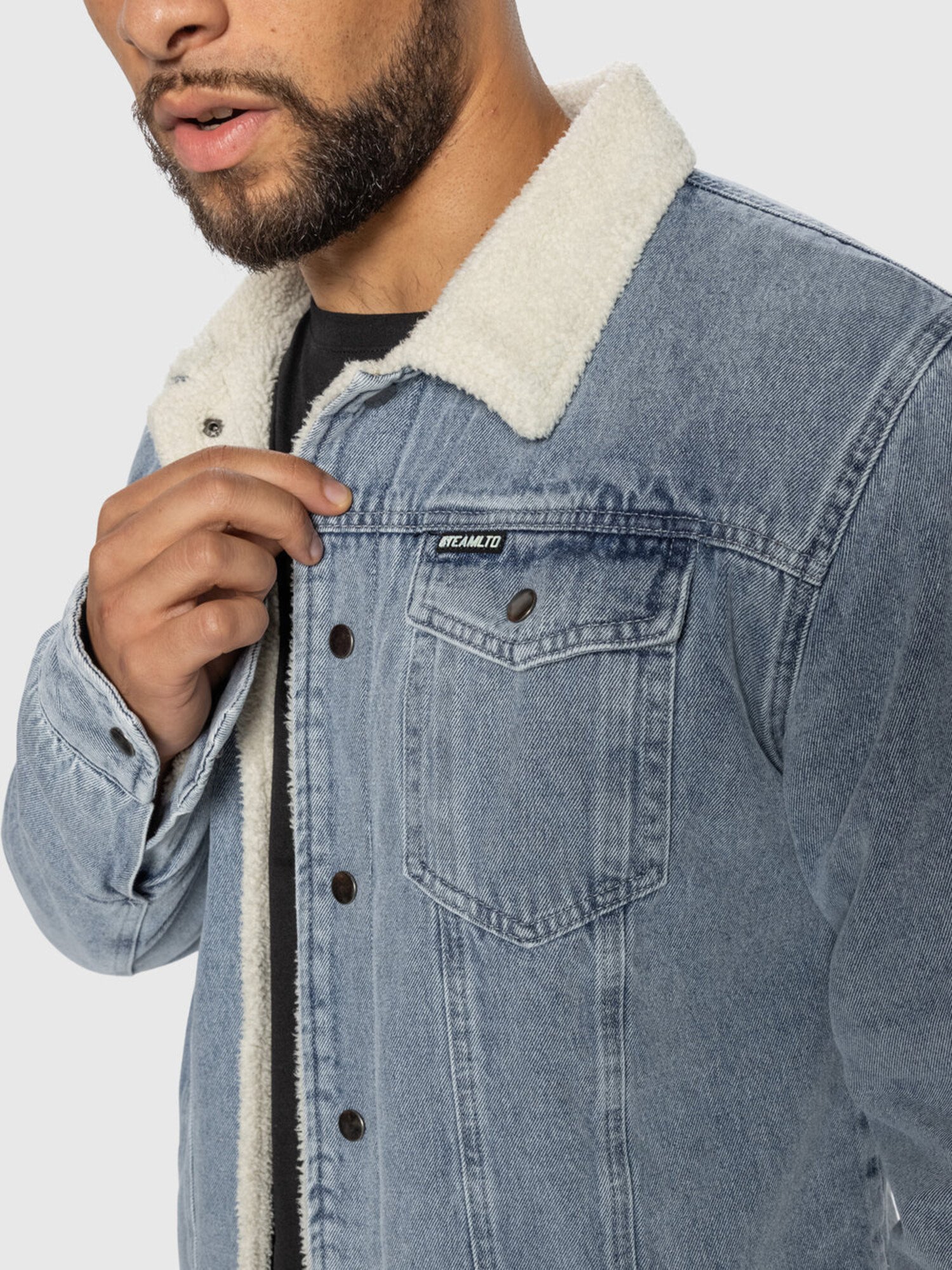 Sherpa lined store jacket denim