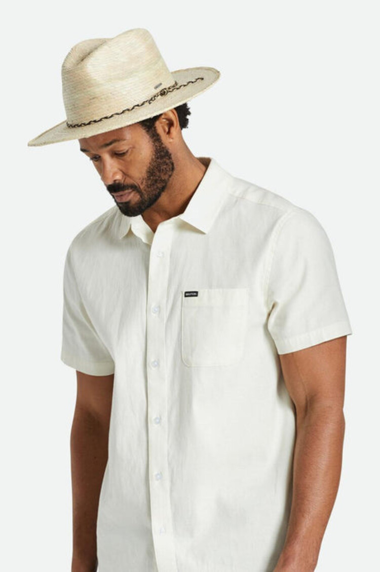 Brixton Messer Western Straw Fedora | Natural