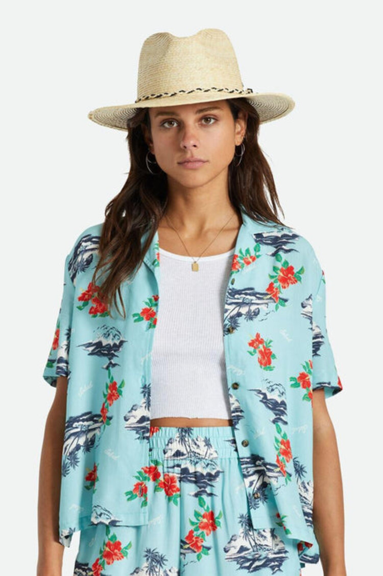 Brixton Messer Western Straw Fedora | Natural