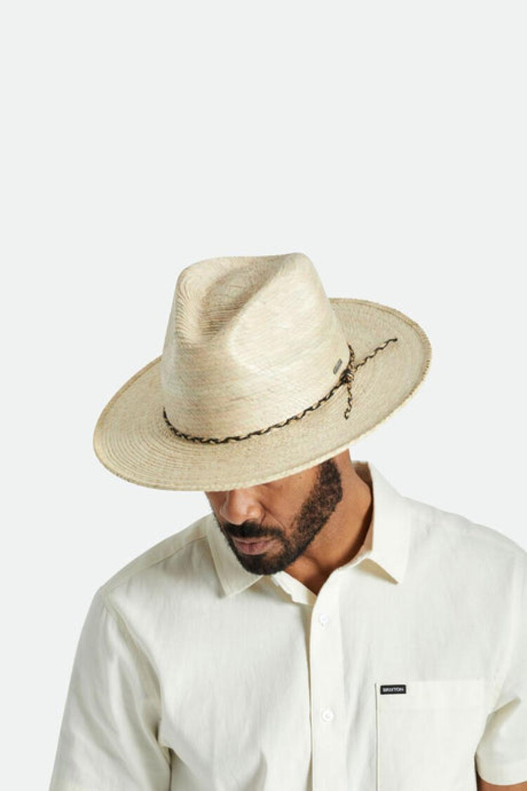 Brixton Messer Western Straw Fedora | Natural