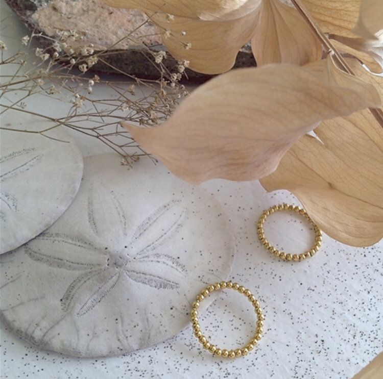 Pika & Bear Pika & Bear Nala Spinning Ball Ring | Vermeil