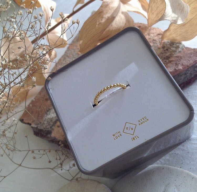 Pika & Bear Pika & Bear Nala Spinning Ball Ring | Vermeil