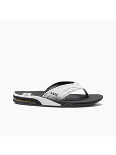 Reef Fanning Flip Flops with Bottle Opener | Grey/White