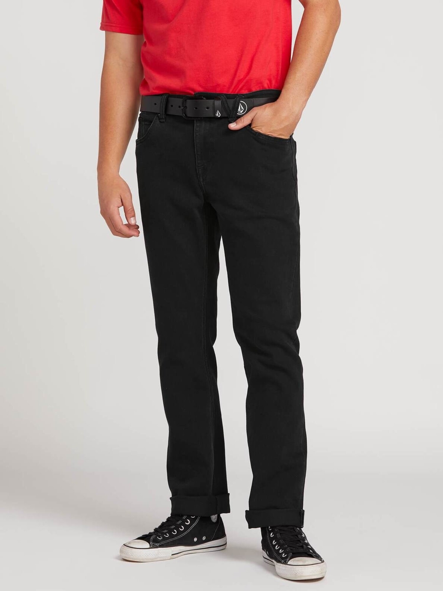 Volcom Solver Modern Fit Jeans | Black Out - Shop Now - The Choice