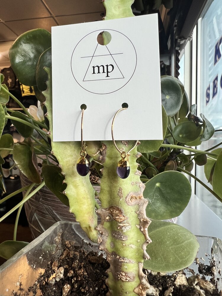 Maiden Perras Maiden Perras Amethyst Hoop | Gold