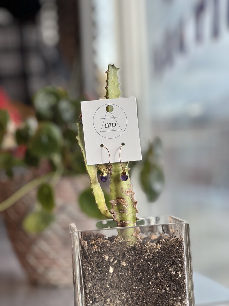 Maiden Perras Maiden Perras Amethyst Hoop | Gold