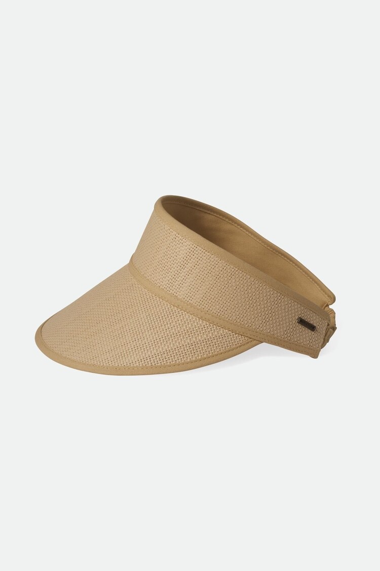 Brixton Brixton Newport Straw Visor | Natural/Natural