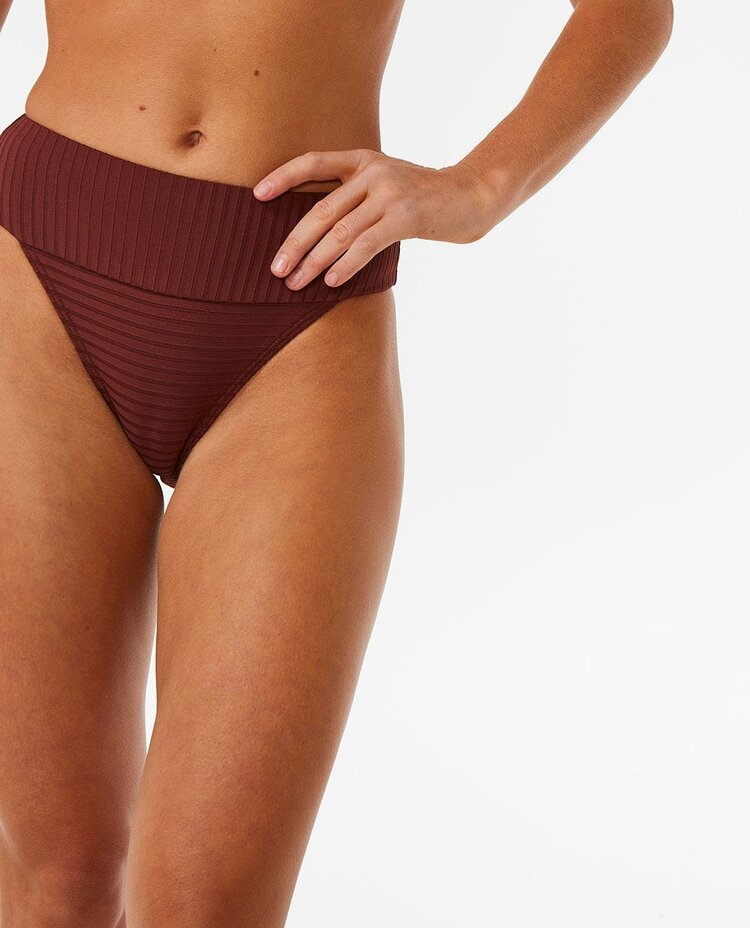 Rip Curl Rip Curl Premium Surf High Waist Cheeky Coverage Bikini Bottoms | Plum