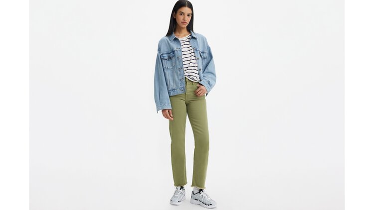 Levi's Wedgie Straight Jeans | Steeped Lichen Green